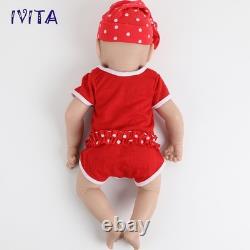 18 Lifelike Infant Cute Girl Newborn Full Body Silicone Reborn Baby Doll Xmas