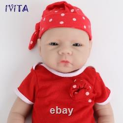 18 Lifelike Infant Cute Girl Newborn Full Body Silicone Reborn Baby Doll Xmas