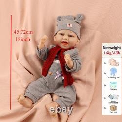 18 Realistic Reborn Doll Baby Accompany PVC Player Girl/Boy DIY Gift