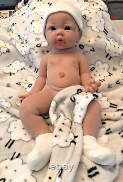 18 Reborn Baby Boy Full Body Silicone Soft Floppy Lifelike Newborn Doll 5 lbs