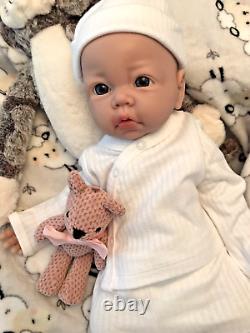 18 Reborn Baby Boy Full Body Silicone Soft Floppy Lifelike Newborn Doll 5 lbs