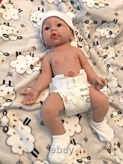 18 Reborn Baby Boy Full Body Silicone Soft Floppy Lifelike Newborn Doll 5 lbs