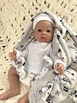 18 Reborn Baby Boy Full Body Silicone Soft Floppy Lifelike Newborn Doll 5 lbs