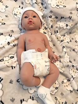 18 Reborn Baby Boy Full Body Silicone Soft Floppy Lifelike Newborn Doll 5 lbs