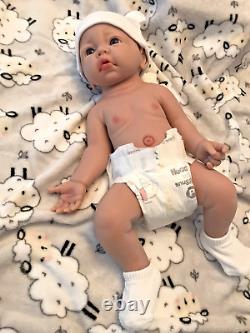 18 Reborn Baby Boy Full Body Silicone Soft Floppy Lifelike Newborn Doll 5 lbs