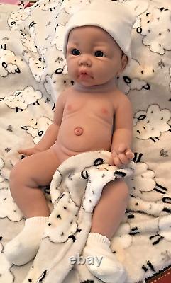 18 Reborn Baby Boy Full Body Silicone Soft Floppy Lifelike Newborn Doll 5 lbs