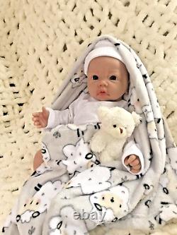 18 Reborn Baby Boy Full Body Silicone Soft Floppy Lifelike Newborn Doll 5 lbs