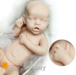 18 Reborn Unpainted Baby Doll Newborn Real Lifelike Soft Full Body Silicone New