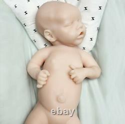 18 Reborn Unpainted Baby Doll Newborn Real Lifelike Soft Full Body Silicone New