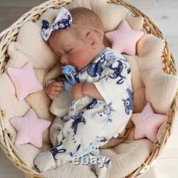 18 Silicone Vinyl Real Newborn Bebe Asleep Fat Black Skin Reborn Baby Doll