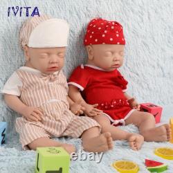 18 Sleeping Baby Lifelike Reborn Baby Doll Full Body Silicone Real Touch Xmas