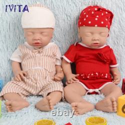 18 Sleeping Baby Lifelike Reborn Baby Doll Full Body Silicone Real Touch Xmas