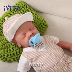 18 Sleeping Baby Lifelike Reborn Baby Doll Full Body Silicone Real Touch Xmas