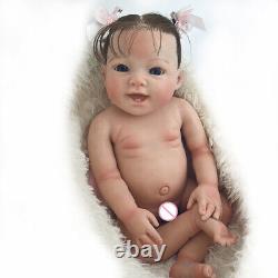 18 inch Full Body Solid Silicone Reborn Baby Doll Soft Flexible Doll Newborn