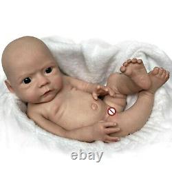 18 inch Reborn Girl Full Body Silicone Newborn Real Baby Doll Birthday Gift Toy