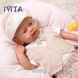 18Full Body Silicone Lovely Infant Boy Lifelike Reborn Baby Doll Xmas Gift