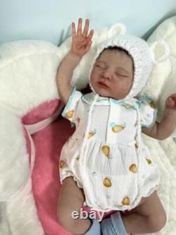 18In Real Looking Asleep Toddler Cute Baby Reborn Dolls Laura Rooted Hair Gifts