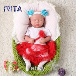18Lifelike Eyes Closed Girl Full Silicone Rebirth Baby Waterproof Doll Popular