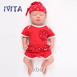 18Lifelike Eyes Closed Girl Full Silicone Rebirth Baby Waterproof Doll Popular
