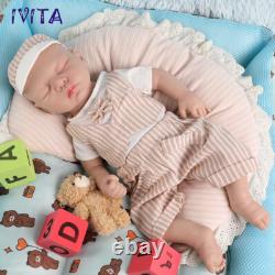 18Lifelike Sleeping Baby Boy Full Silicone Rebirth Baby Doll Toddler Toy Gifts