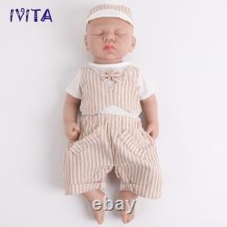 18Lifelike Sleeping Baby Boy Full Silicone Rebirth Baby Doll Toddler Toy Gifts