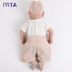 18Lifelike Sleeping Baby Boy Full Silicone Rebirth Baby Doll Toddler Toy Gifts