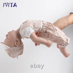 18Lifelike Sleeping Baby Boy Full Silicone Rebirth Baby Doll Toddler Toy Gifts