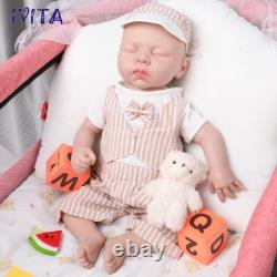 18Lifelike Sleeping Baby Boy Full Silicone Rebirth Baby Doll Toddler Toy Gifts