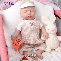 18Lifelike Sleeping Baby Boy Full Silicone Rebirth Baby Doll Toddler Toy Gifts