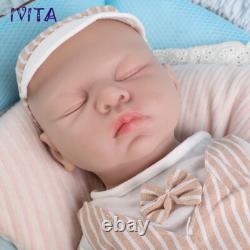 18Lifelike Sleeping Baby Boy Full Silicone Rebirth Baby Doll Toddler Toy Gifts