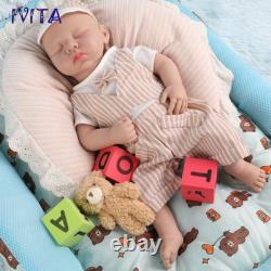 18Lifelike Sleeping Baby Boy Full Silicone Rebirth Baby Doll Toddler Toy Gifts
