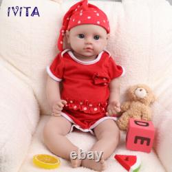 18Reborn Baby Girl Newborn Full Body Silicone Doll Lifelike Infant Kids Toys