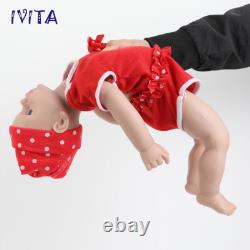 18Reborn Baby Girl Newborn Full Body Silicone Doll Lifelike Infant Kids Toys