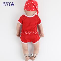 18Reborn Baby Girl Newborn Full Body Silicone Doll Lifelike Infant Kids Toys