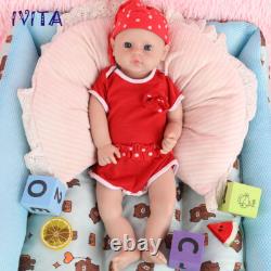 18Reborn Baby Girl Newborn Full Body Silicone Doll Lifelike Infant Kids Toys
