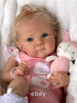 18in Bettie Reborn Baby Doll Full Body Newborn Lifelike Cuddly Hand Root Hair 18in Bettie Reborn Baby Doll Full Body Newborn Lifelike Cuddly Hand Root Hair