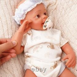 18in Lifelike full silicone reborn baby doll boy doll toy gift handmade washable