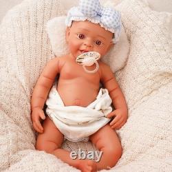 18in Lifelike full silicone reborn baby doll boy doll toy gift handmade washable