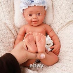 18in Lifelike full silicone reborn baby doll boy doll toy gift handmade washable