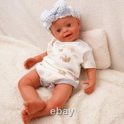 18in Lifelike full silicone reborn baby doll boy doll toy gift handmade washable
