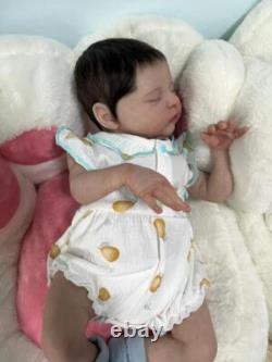 18in Real Looking Asleep Toddler Cute Baby Reborn Dolls Laura Rooted Hair Gifts
