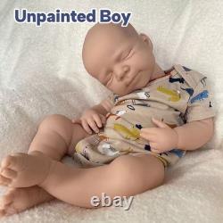 19.68'' Unpainted boy doll, silicone reborn doll, handmade, children's toys, gifts