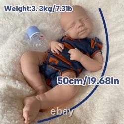 19.68'' Unpainted boy doll, silicone reborn doll, handmade, children's toys, gifts