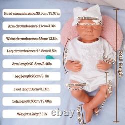 19.68in Unpainted doll, silicone girl doll reborn doll Christmas gift handmade