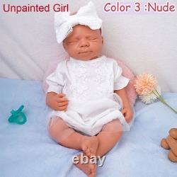 19.68in Unpainted doll, silicone girl doll reborn doll Christmas gift handmade
