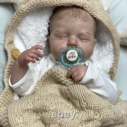 19 Baby Reborn Doll Soft Full Body Silicone Newborn Real Lifelike Toddler Toys