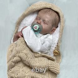 19 Baby Reborn Doll Soft Full Body Silicone Newborn Real Lifelike Toddler Toys