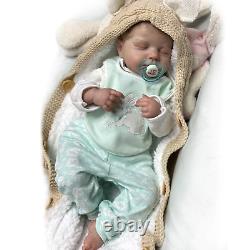 19 Baby Reborn Doll Soft Full Body Silicone Newborn Real Lifelike Toddler Toys