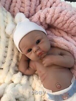 19 Full Body Silicone Reborn Baby Boy 7.5 lbs Chubby Newborn Doll Floppy Bath