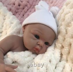 19 Full Body Silicone Reborn Baby Boy 7.5 lbs Chubby Newborn Doll Floppy Bath